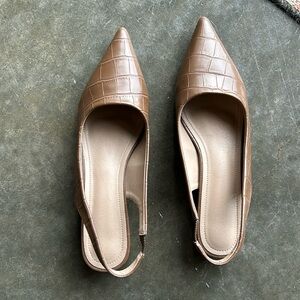 Tan Work Flats